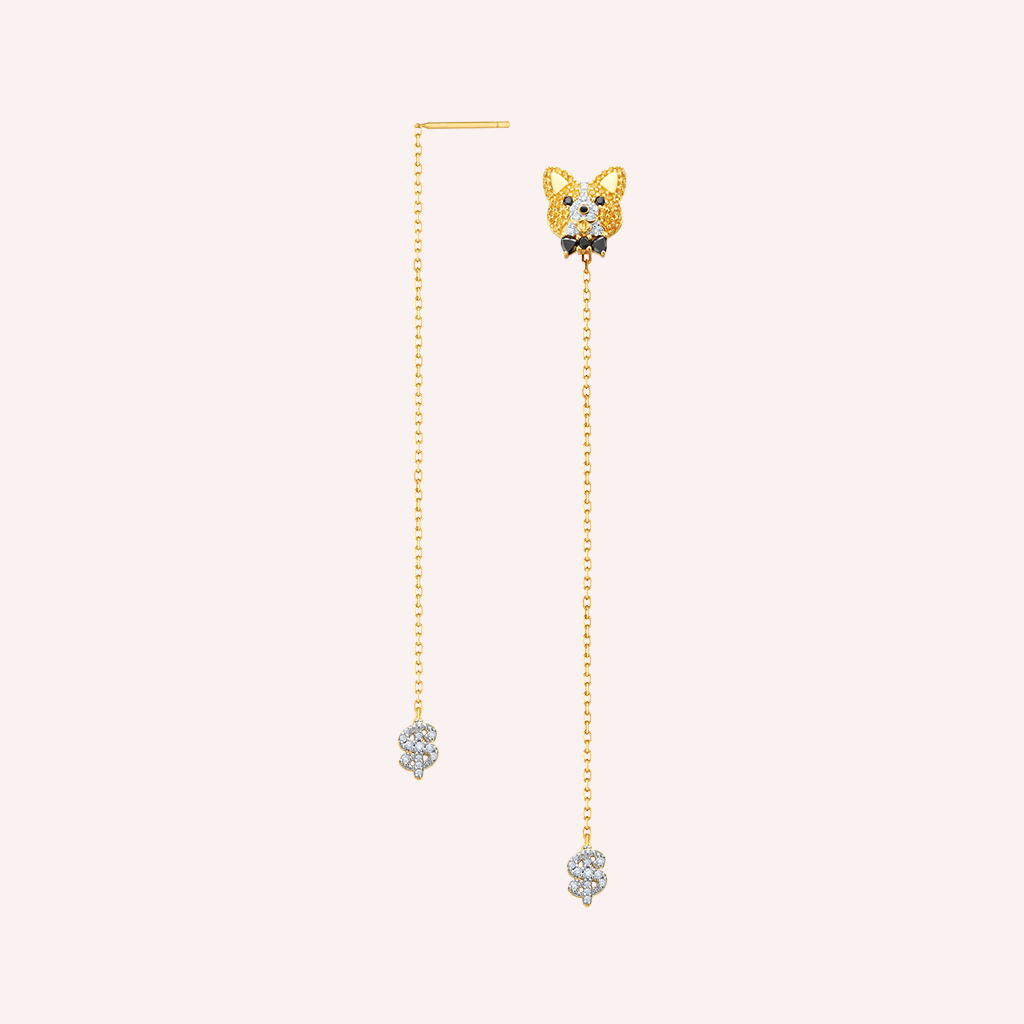 ZIGGY Silver Ear Ring with G18K Gold Plating - NAYOTHECORGI