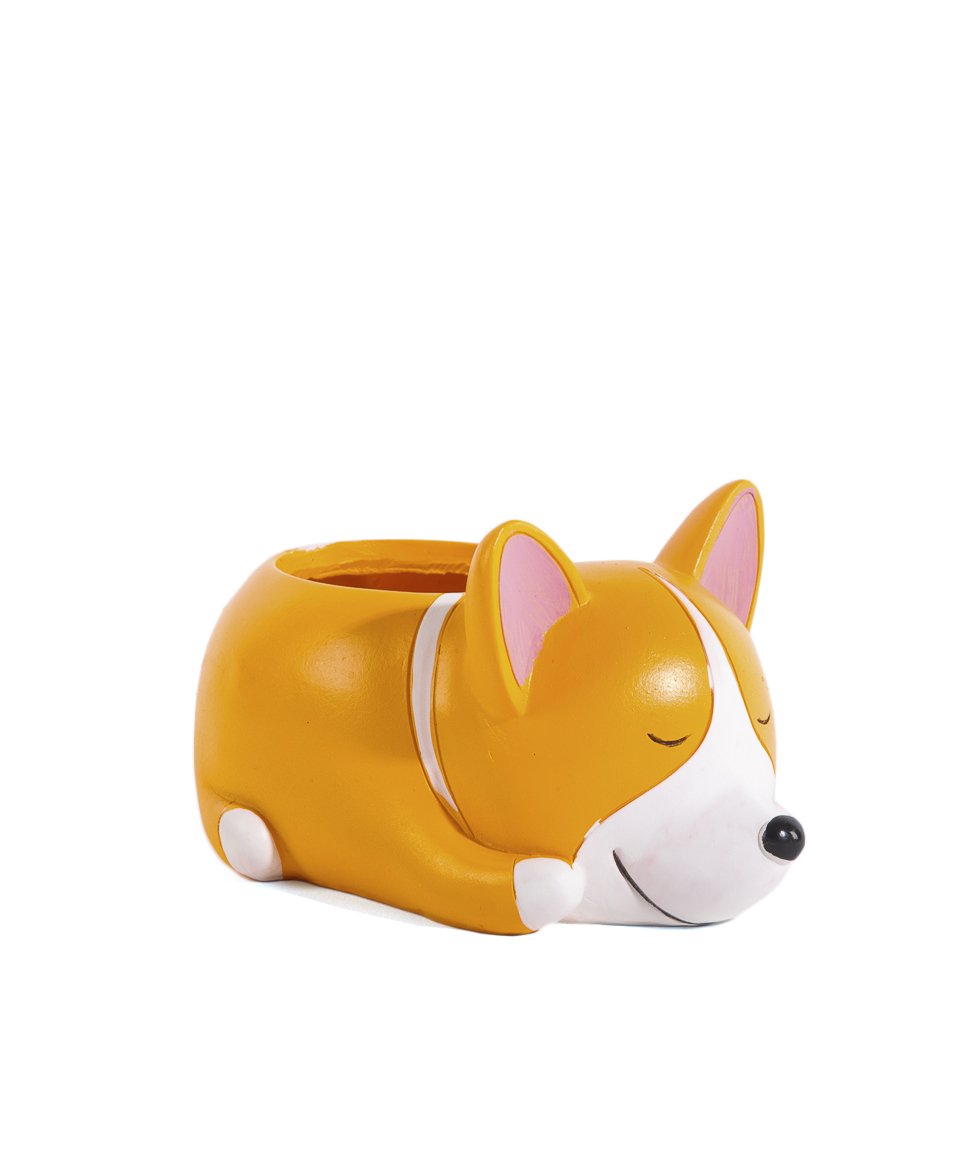 corgi pot plant Small Sleeping Corgi Plant Pot