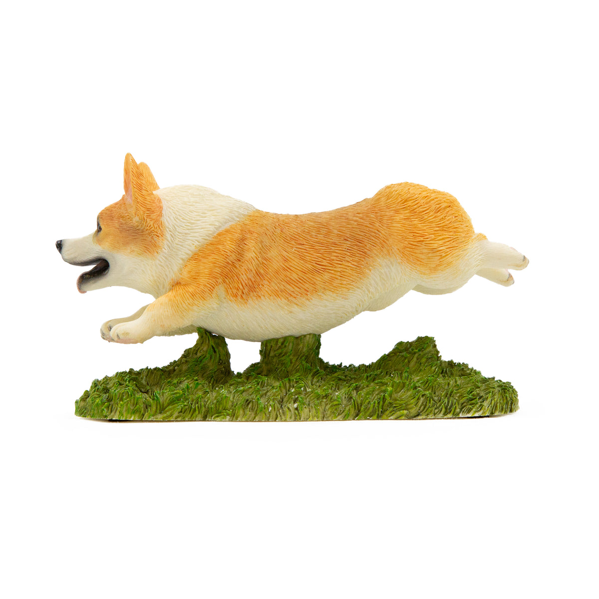 Flying Corgi Figurine side view