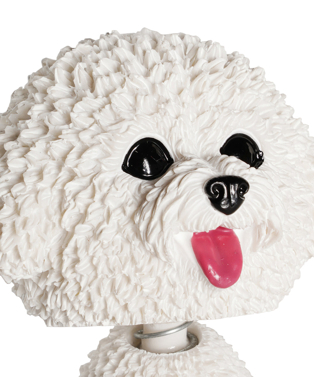 Shaking Head Puppy Car Decoration - Pomeranian close up