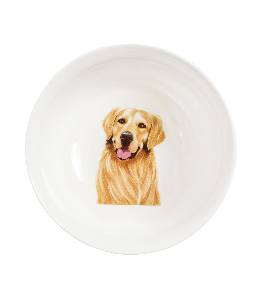 Pet Portrait Porcelain All Purpose Bowl - Golden Retriever