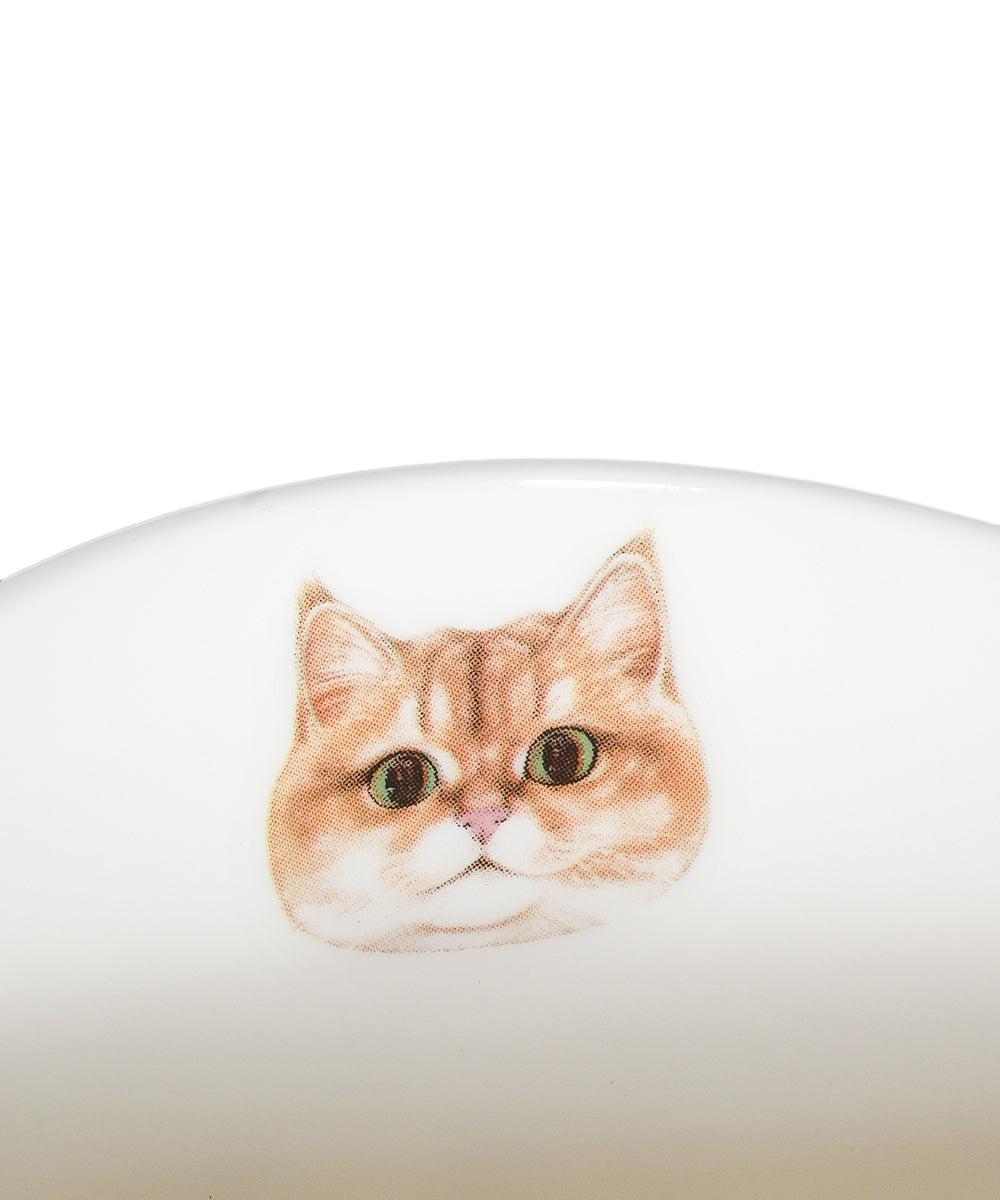 Pet Portrait Porcelain Water Cup with Lid & Spoon - British Shorthair(Golden)