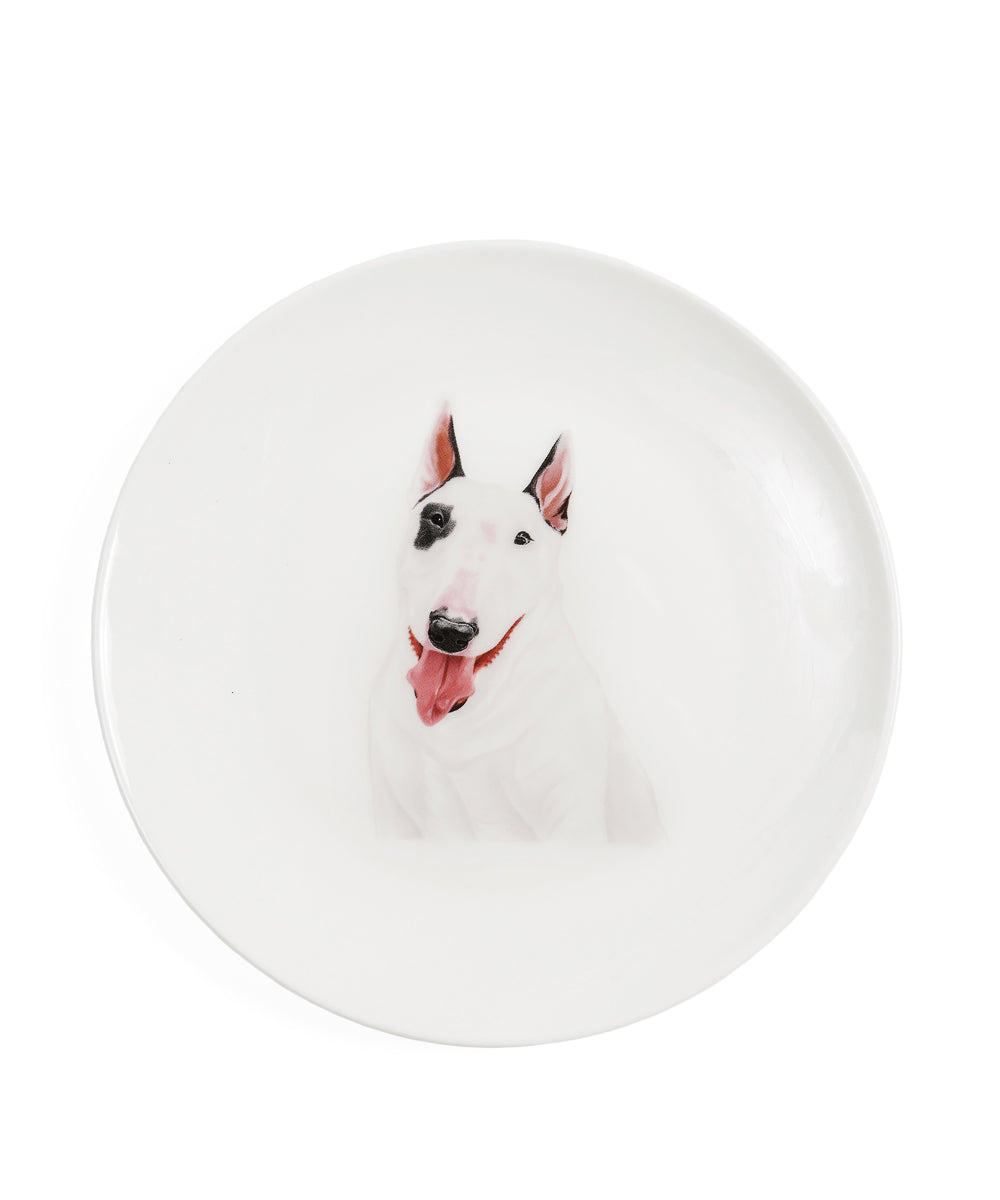 Pet Portrait Porcelain Middle Print 6" Plate - Bull Terrier