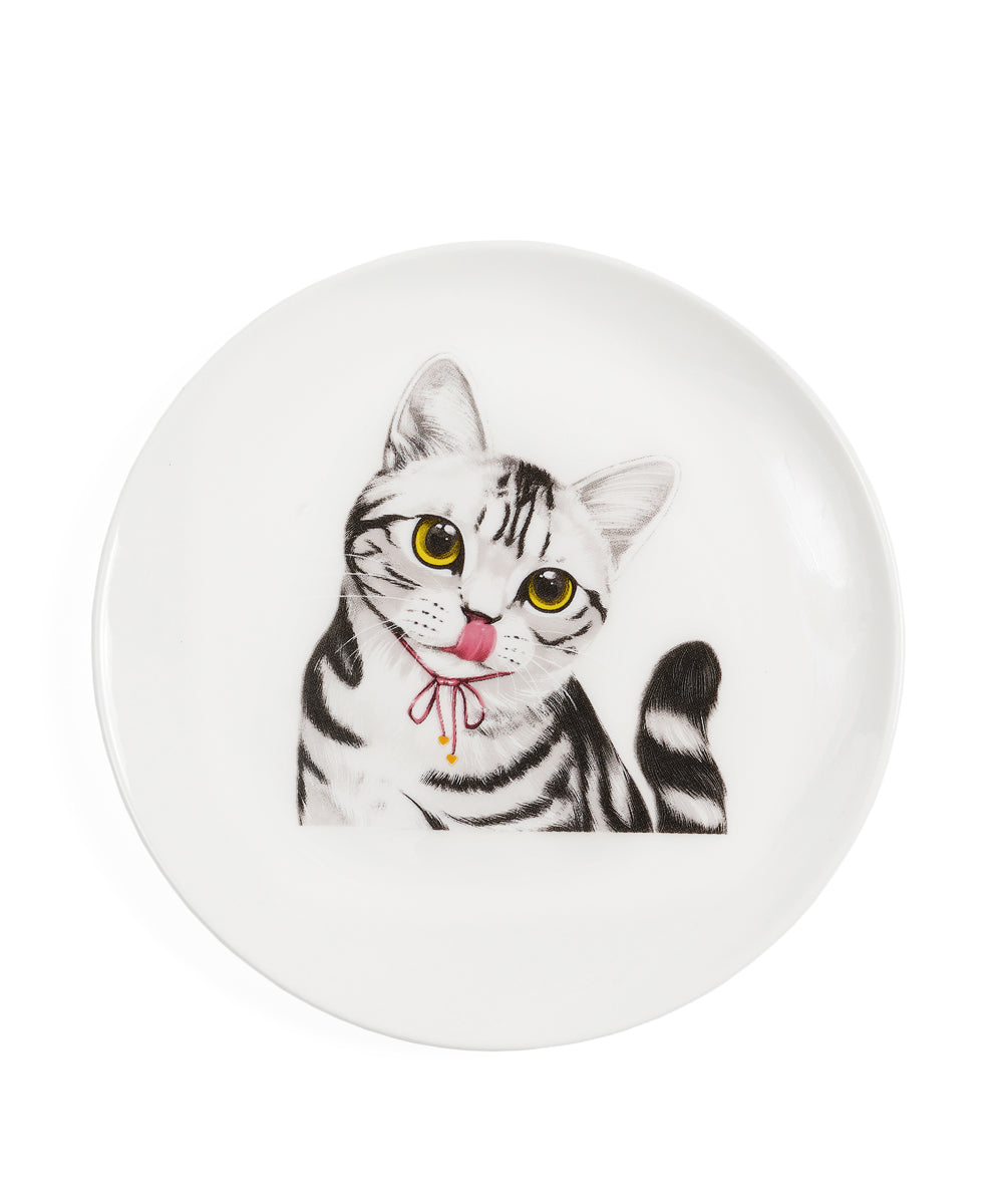 Pet Portrait Porcelain Middle Print 6" Plate - American Shorthair