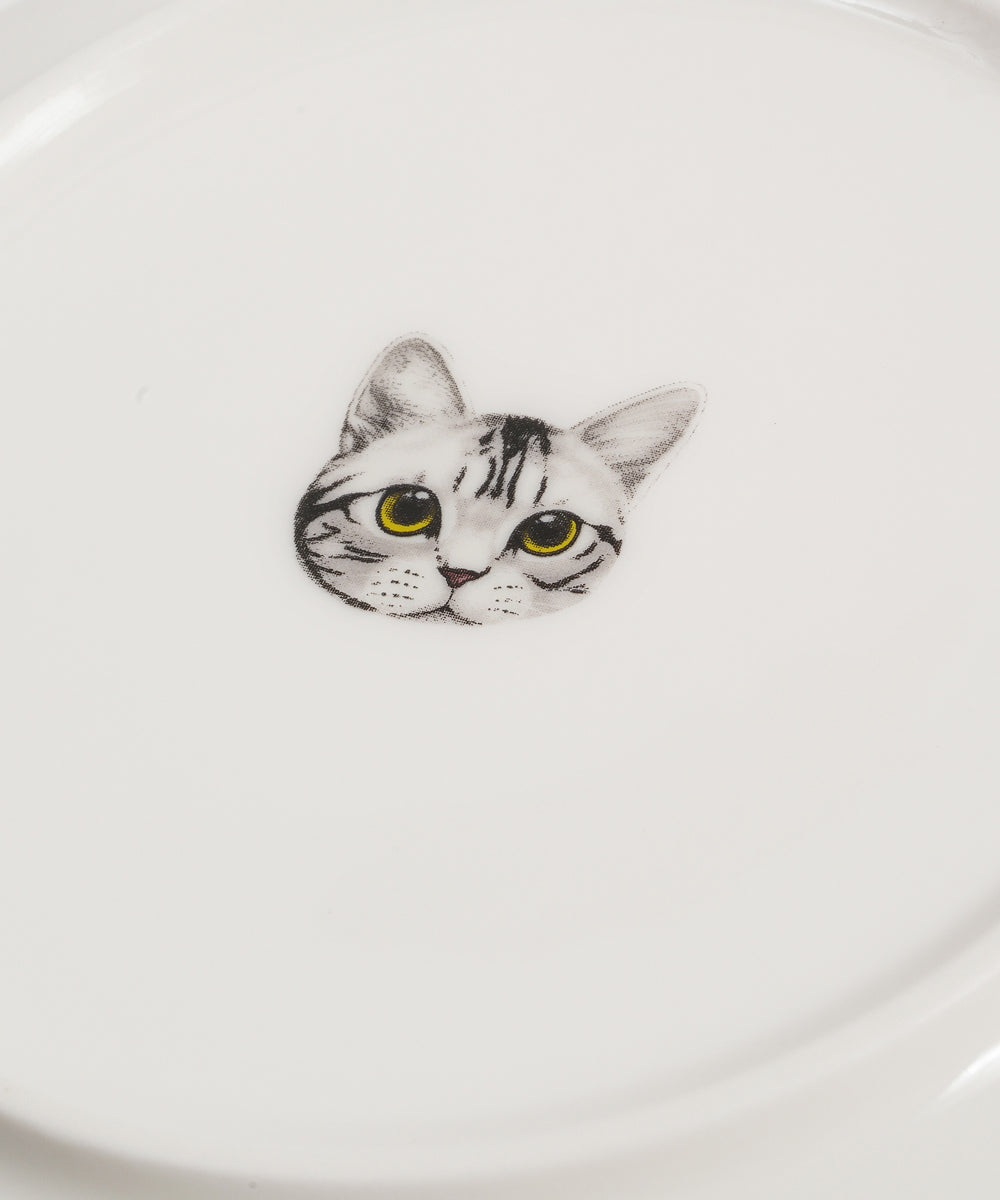 Pet Portrait Porcelain Middle Print 8" Plate Set - American Shorthair