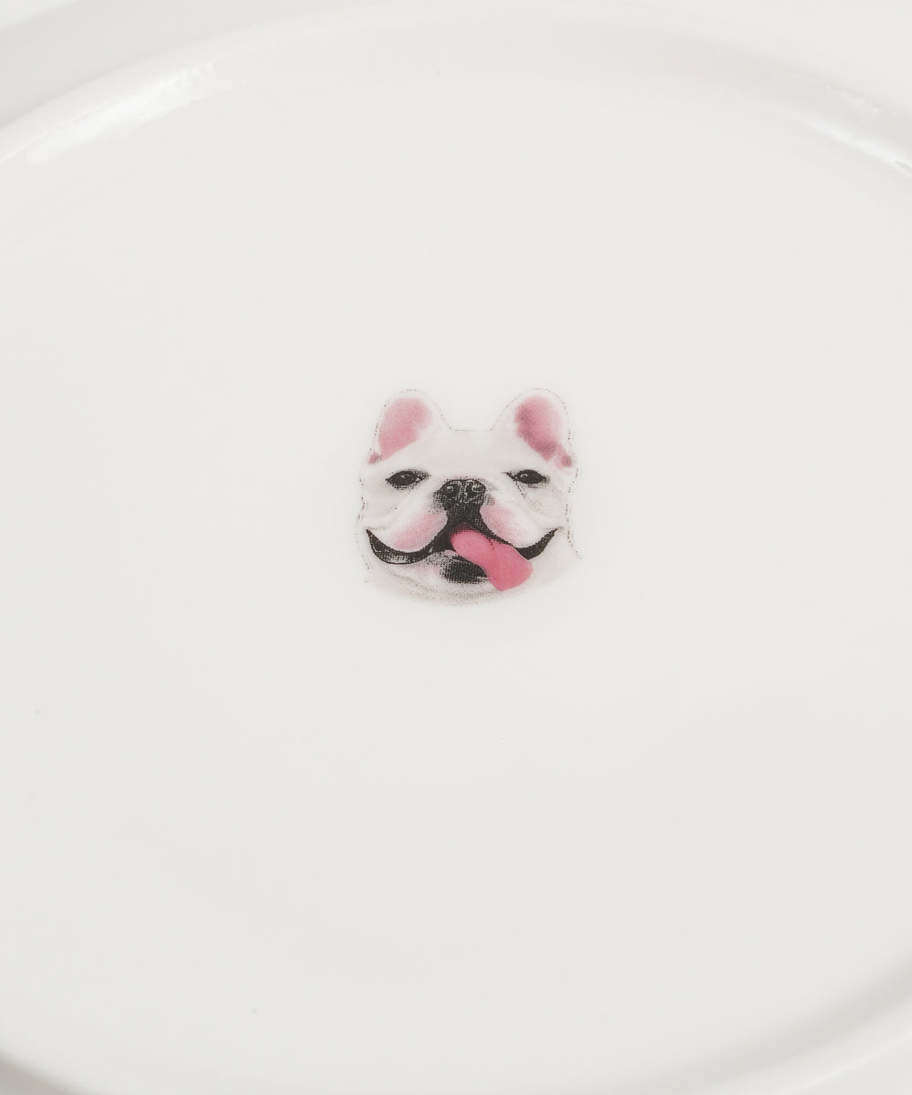 Pet Portrait Porcelain Middle Print 8" Plate Set - French Bulldog