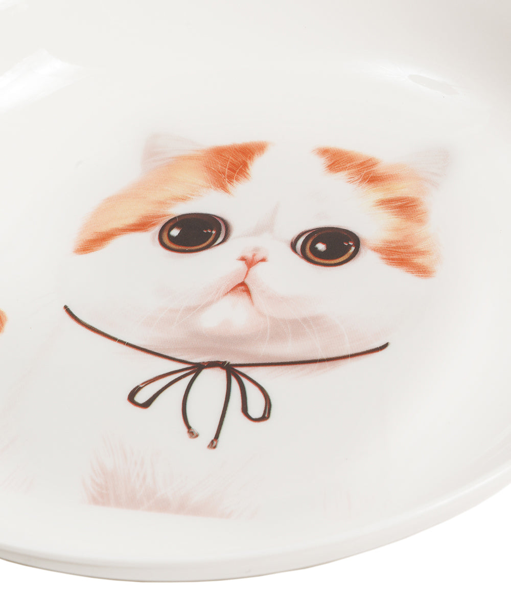 Pet Portrait Porcelain Middle Print 8" Plate Set - Exotic Shorthair