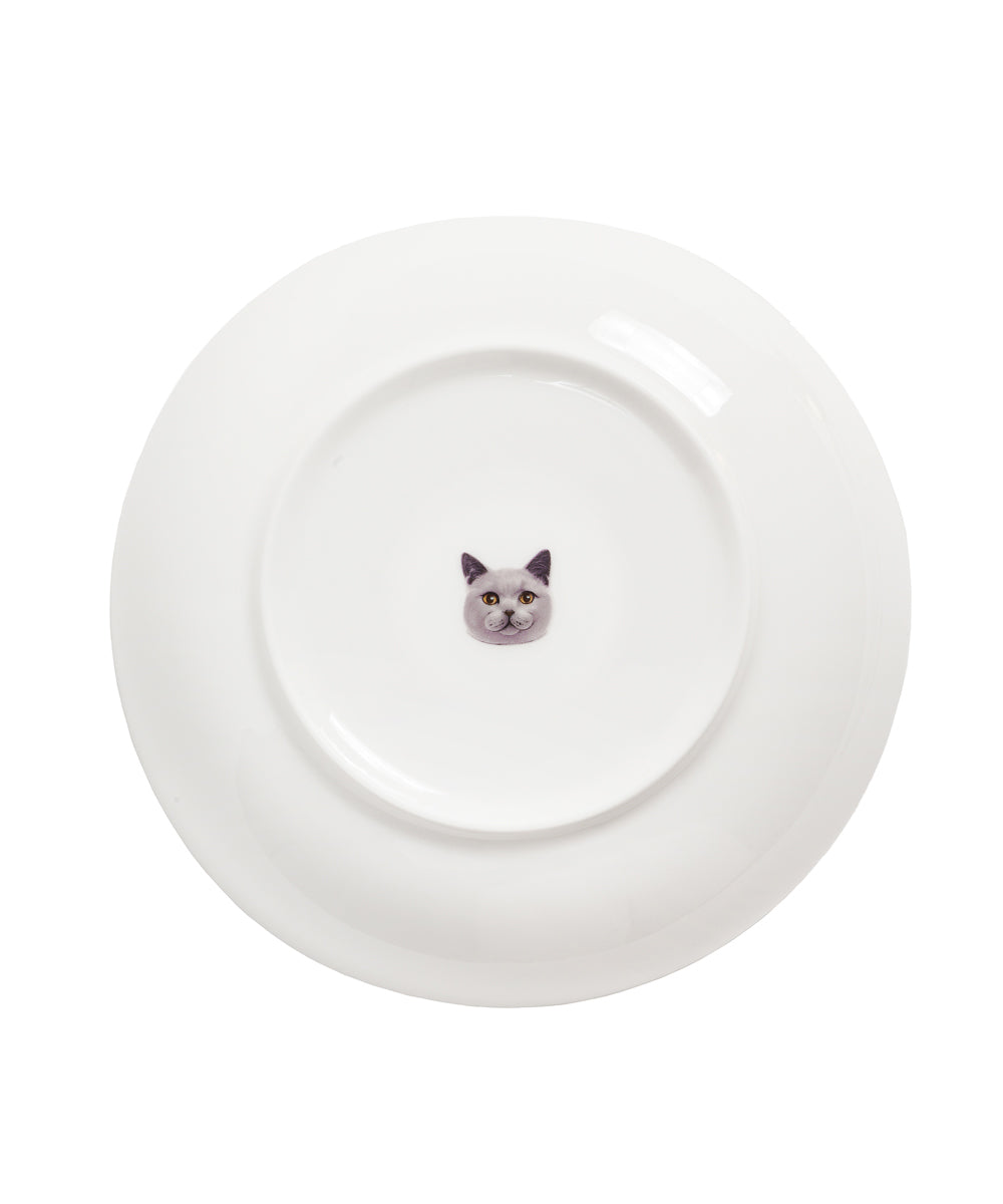 Pet Portrait Porcelain Side Print 8" Plate Set - Chartreux