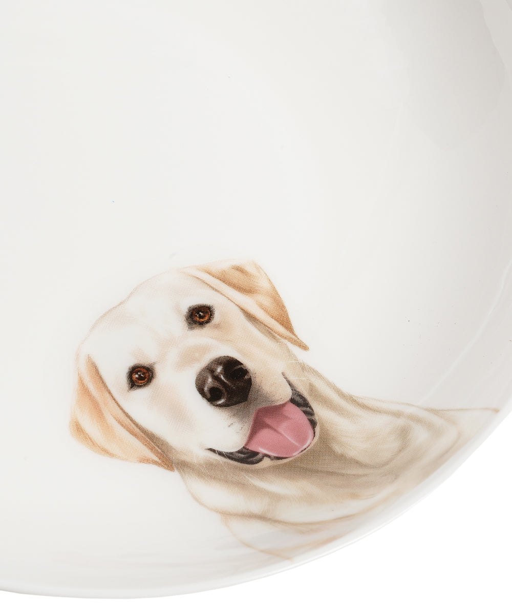 Labrador 8 inch side print plate close up of artwork