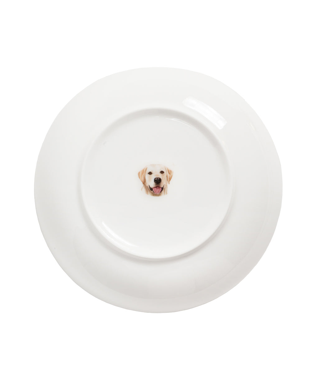 Labrador 8 inch side print plate bottom view