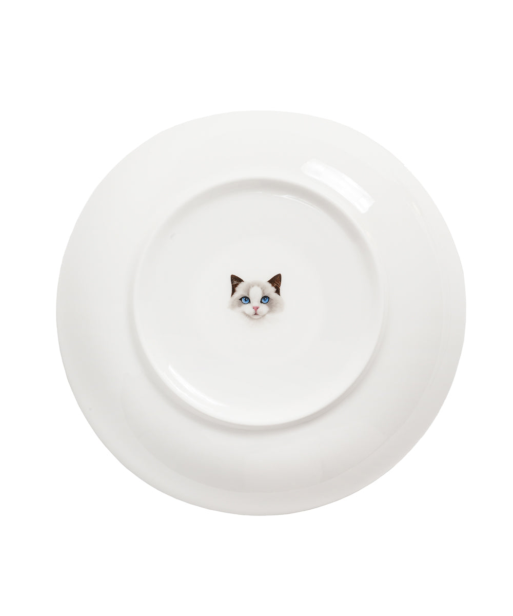 Pet Portrait Porcelain Side Print 8" Plate Set - Ragdoll