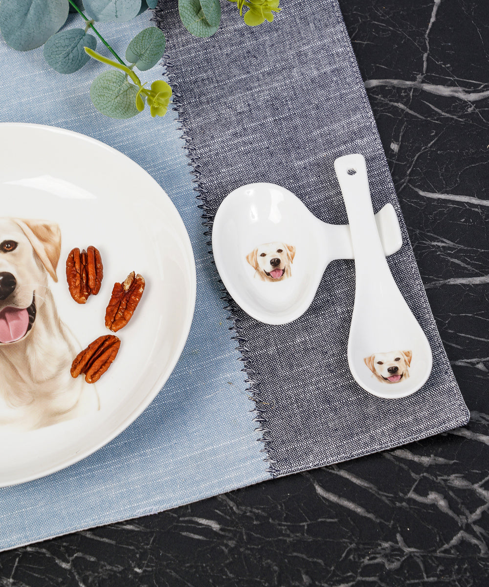 Pet Portrait Porcelain Dinnerware 11-Piece Set - Labrador