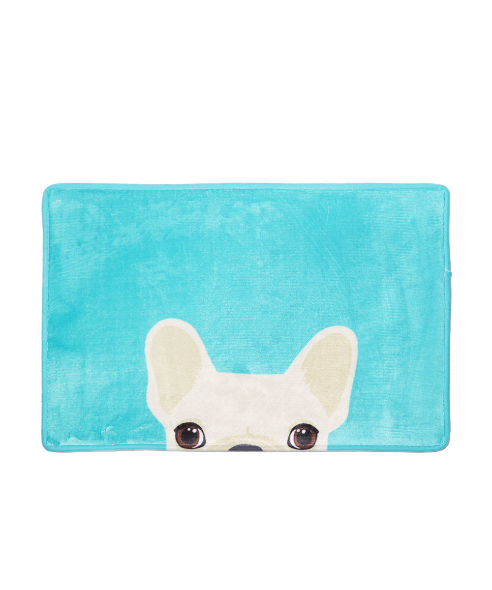 Blue French Bulldog Color Mat