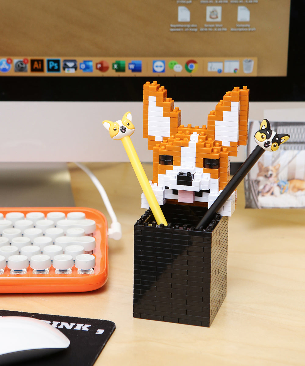 {READY} JEKCA Welsh Corgi Pencil Cup 01S - NAYOTHECORGI - Corgi Gifts -Corgi Gift