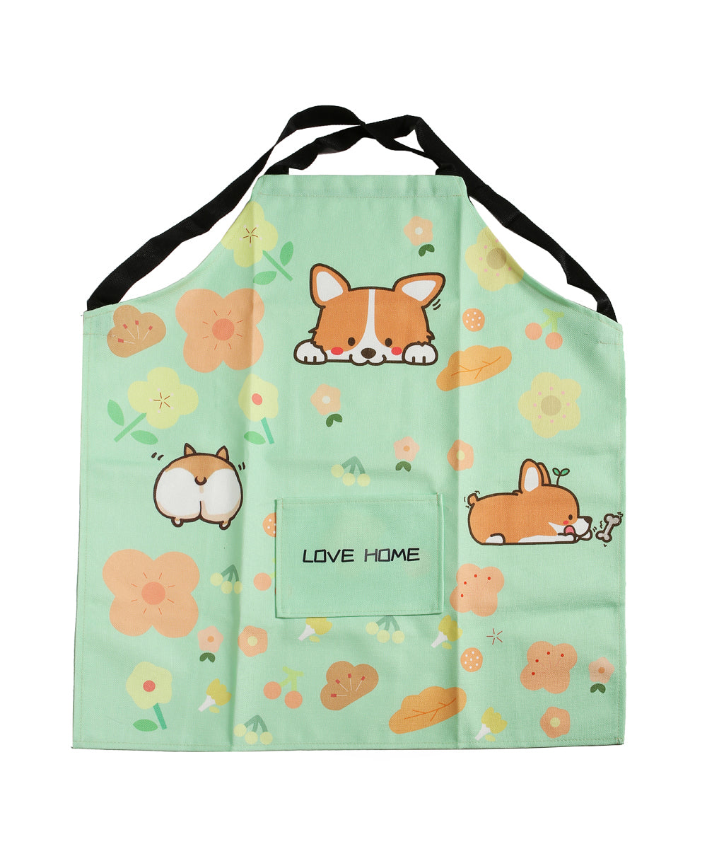 Super cute Unique Colorful Corgi with Fun Apron