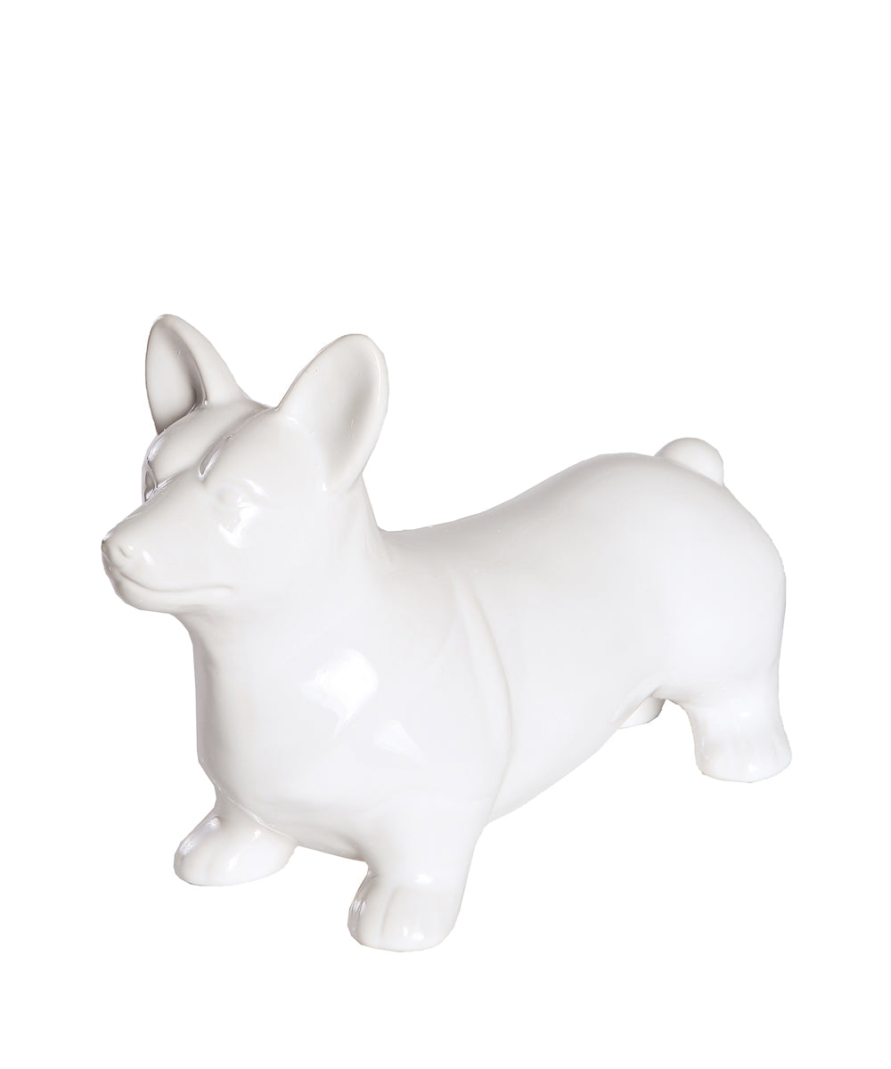 Standing Corgi Ceramic Statue