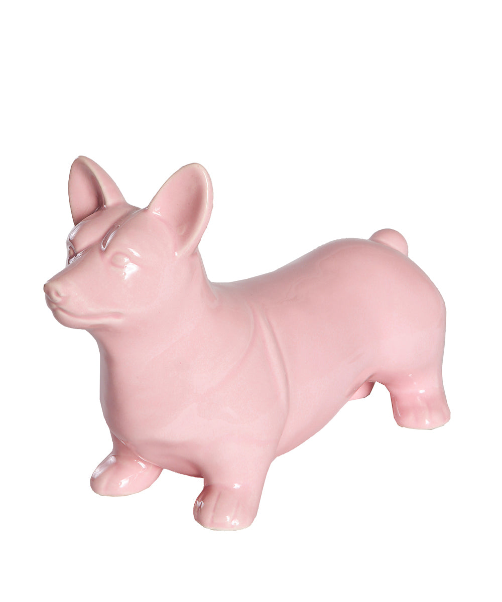 Standing Corgi Ceramic Statue