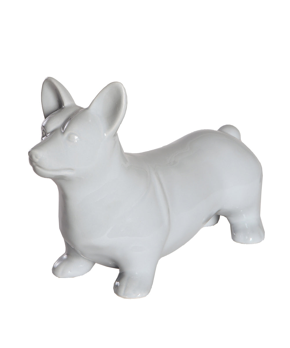 Standing Corgi Ceramic Pet Statue