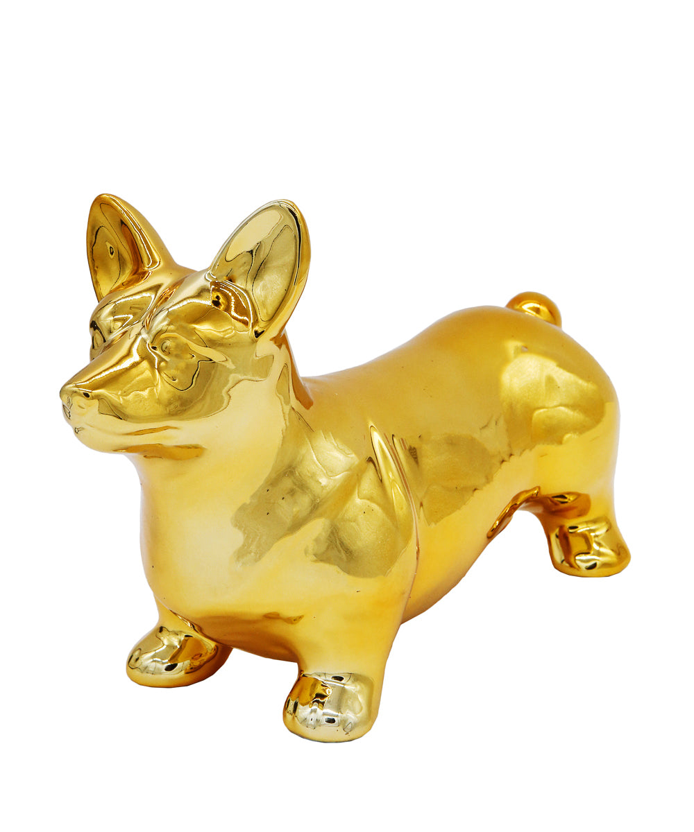 Standing Corgi Ceramic Statue