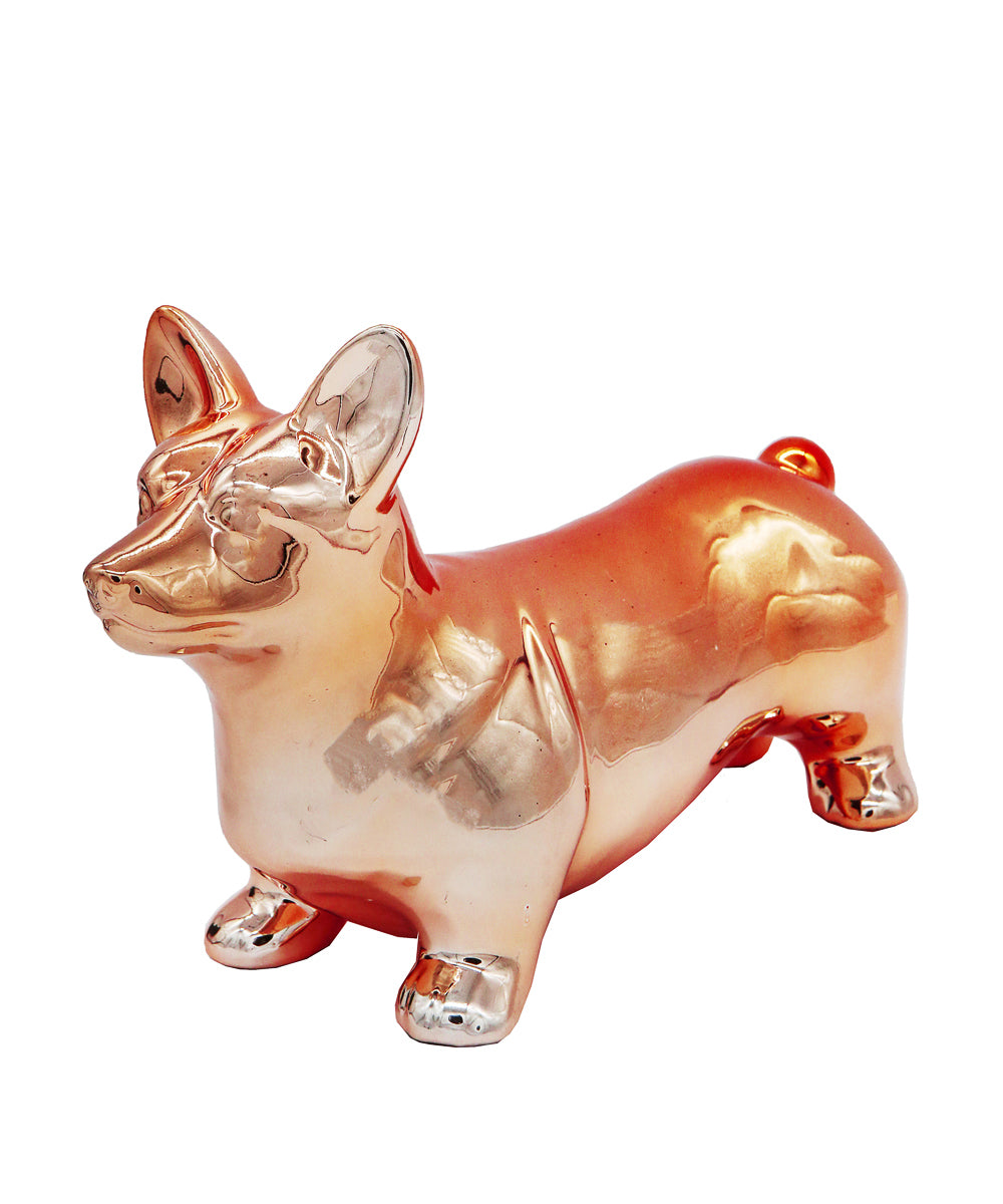 Standing Corgi Ceramic Statue