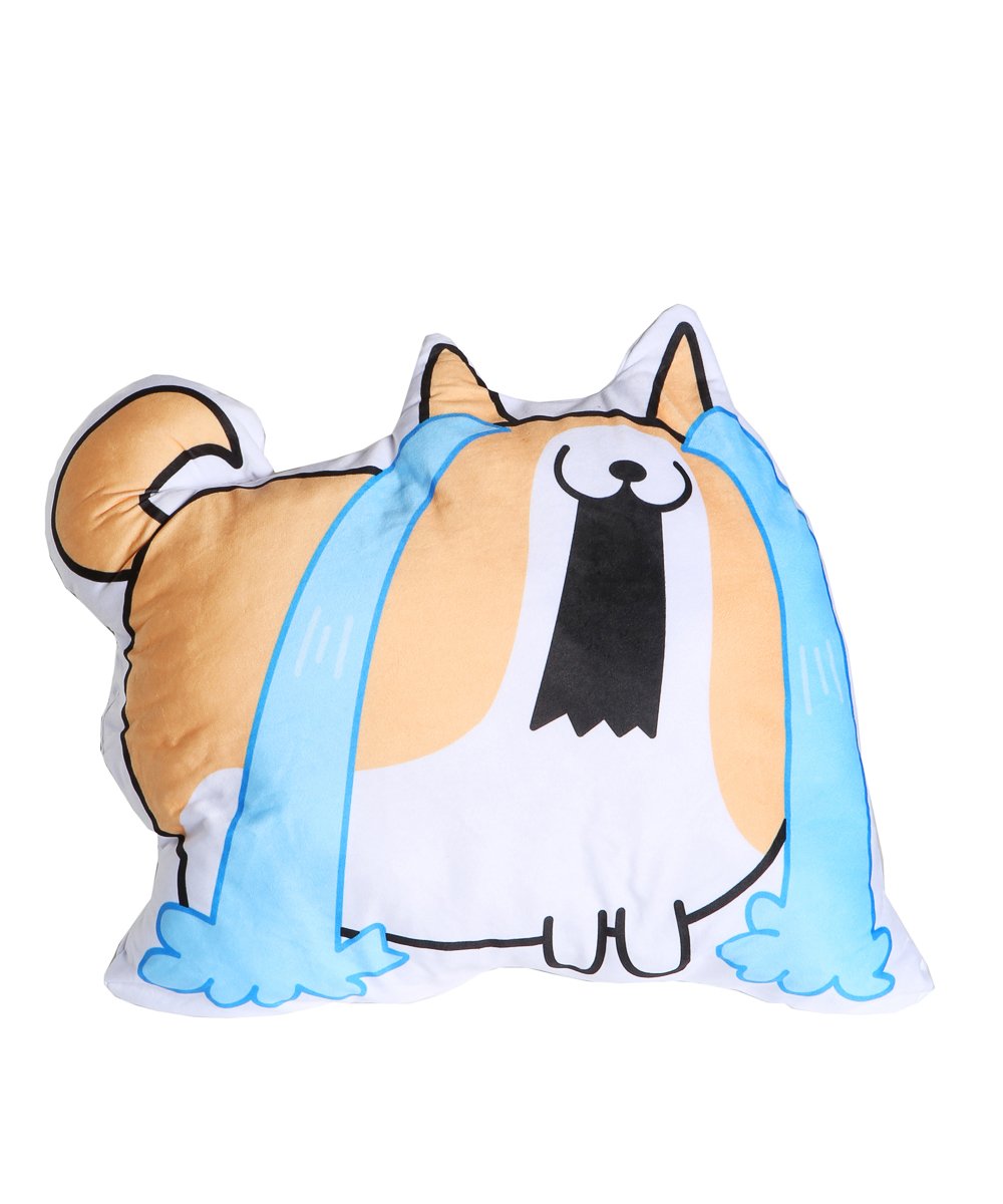 Two-Sides Mixed Emotions / Emojis Corgi Pillow
