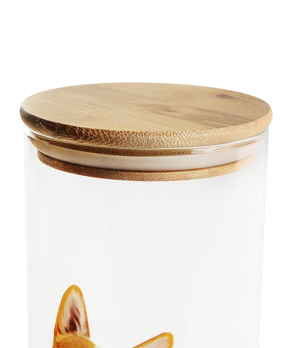Corgi Air-tight Treat/Food Container close up of lid