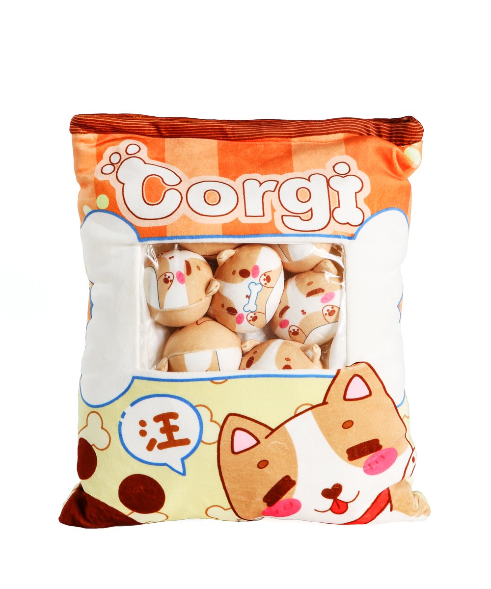 Corgi Snacks Soft Pillow