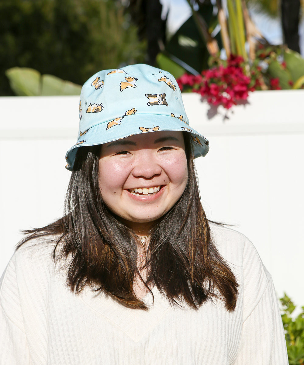 {ready}Corgi Pattern Bucket Hat - Need Pricing and Quantity - NAYOTHECORGI - Corgi Gifts -Corgi Gift