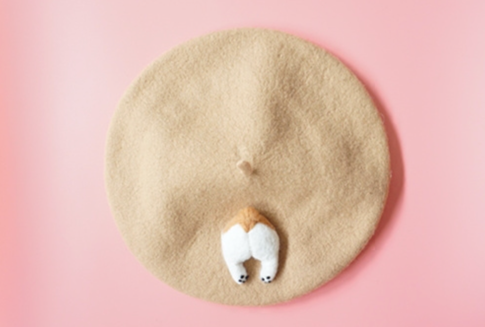 Corgi Wool Felt Artist Hat - NAYOTHECORGI