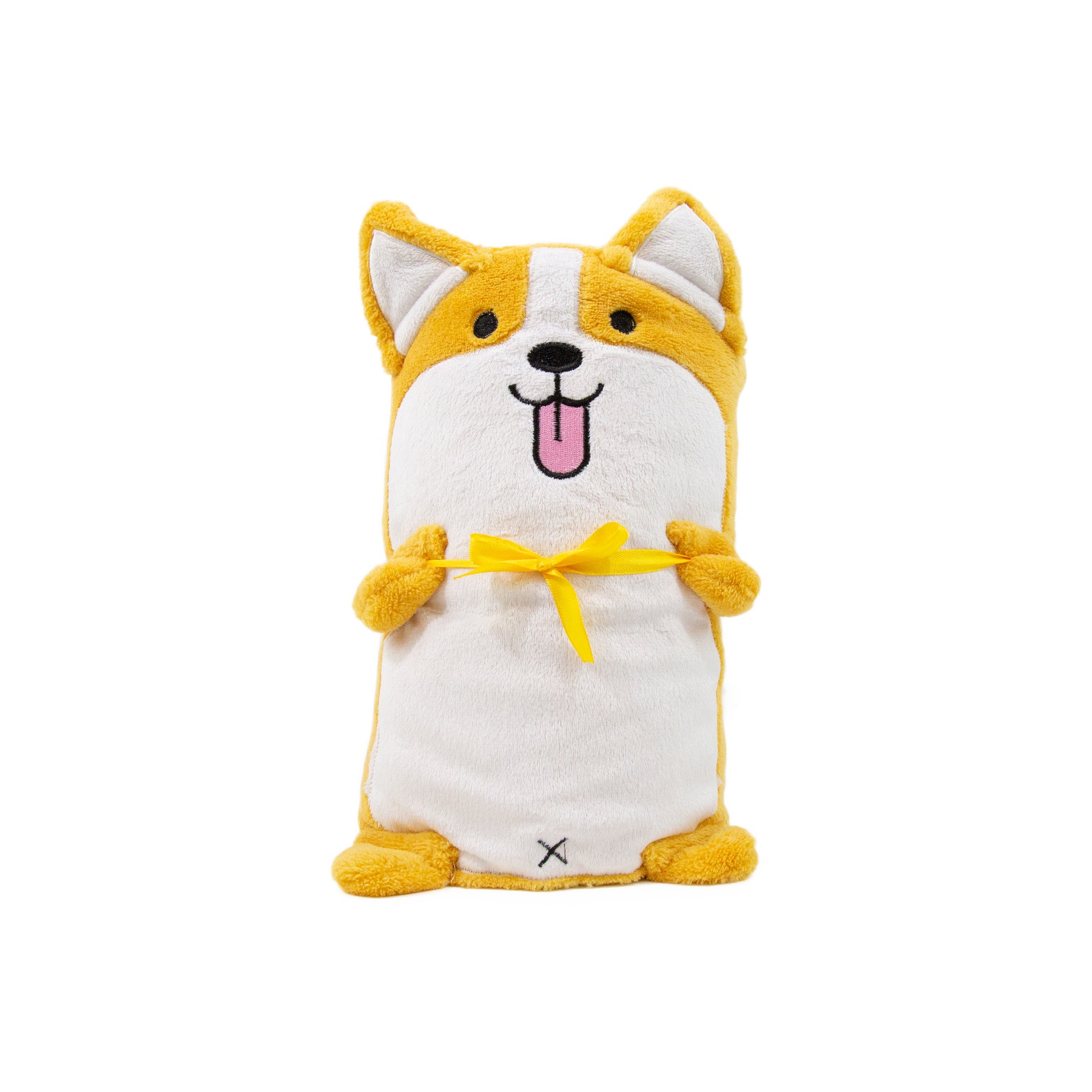 Corgi Plushy Blanket front view