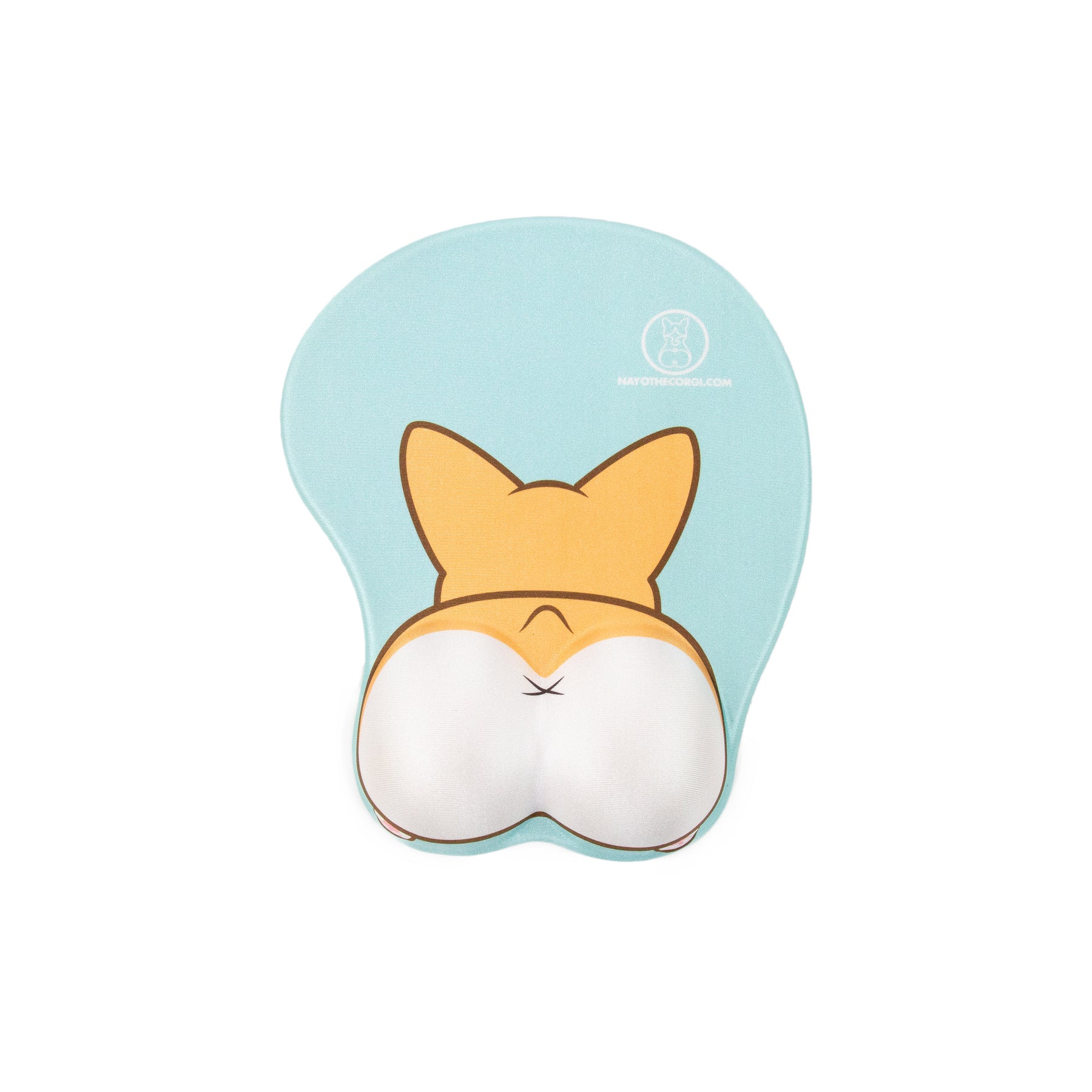 Tan 3D Corgi Butt handrest Mouse Pad