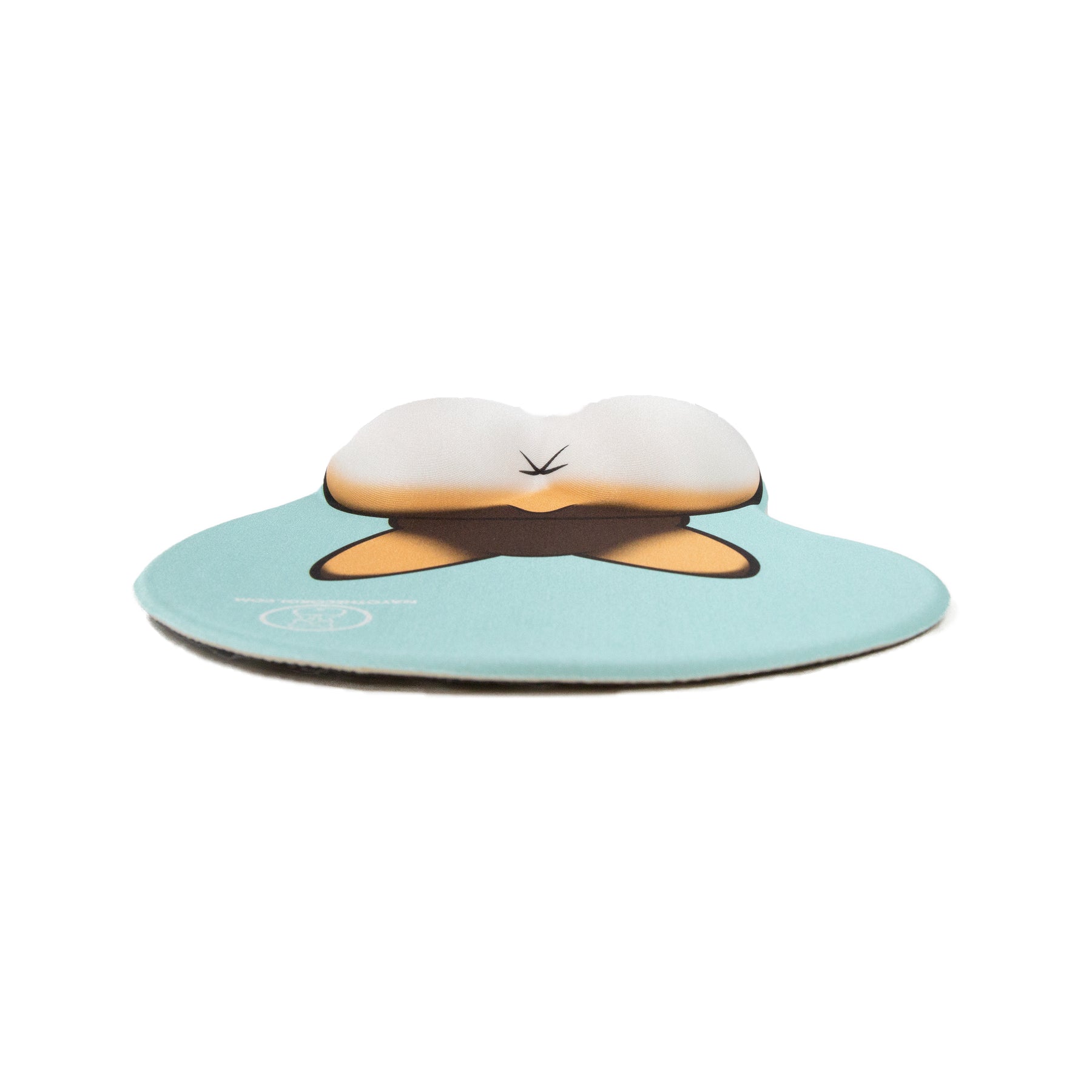 Tri Color 3D Corgi Butt handrest Mouse Pad Front Side View