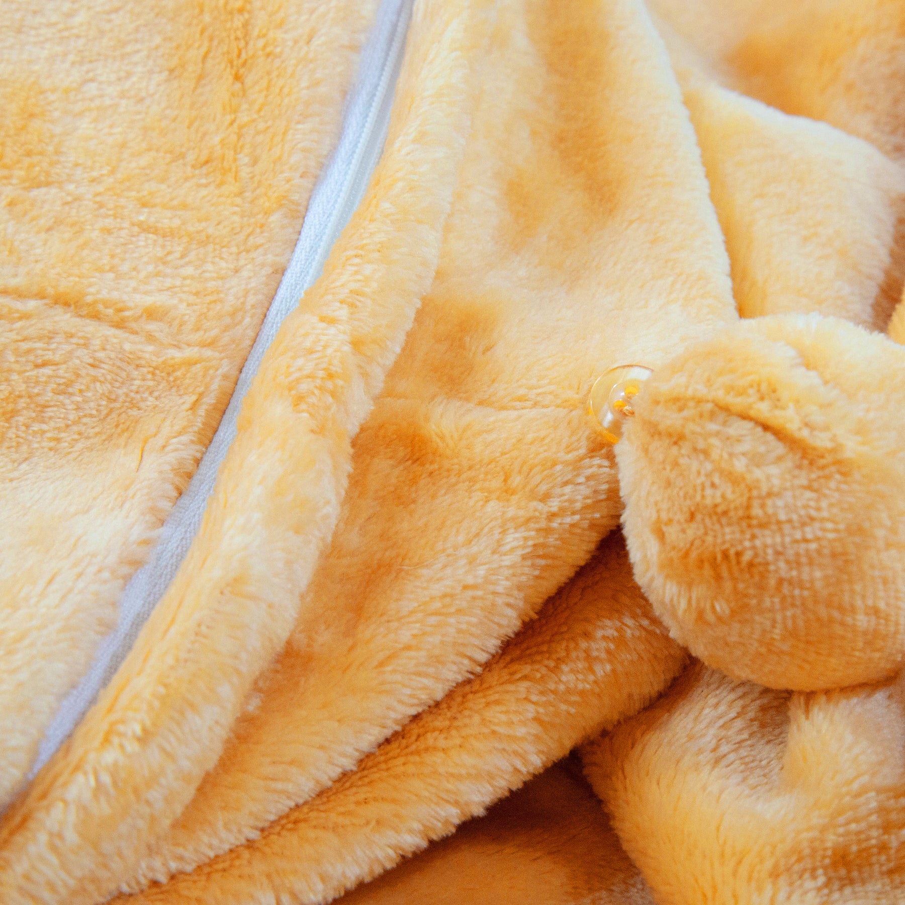 Super Soft Flannel Corgi One Piece Pajama Close Up Of Back Zipper Detail