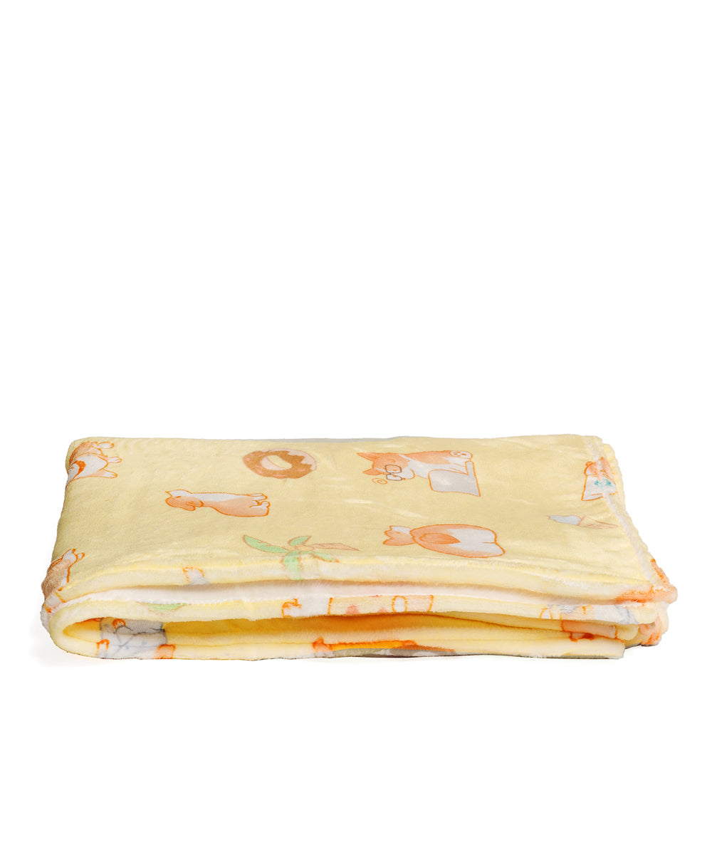 Super Soft Corgi Fleece Blanket