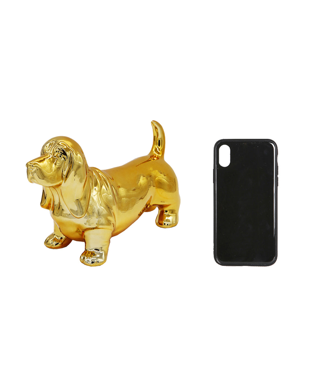 Standing Basset Hound Ceramic Statue, Custom Pet Statue