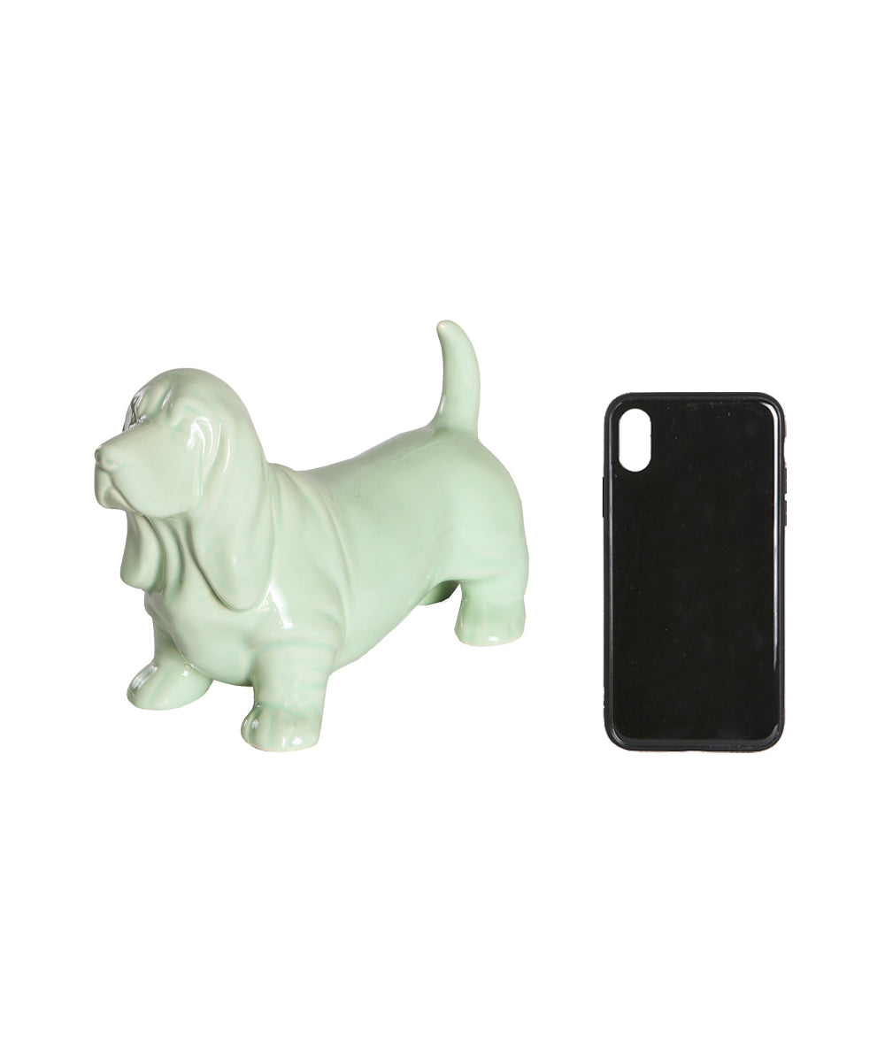 Standing Basset Hound Ceramic Statue, Custom Pet Statue