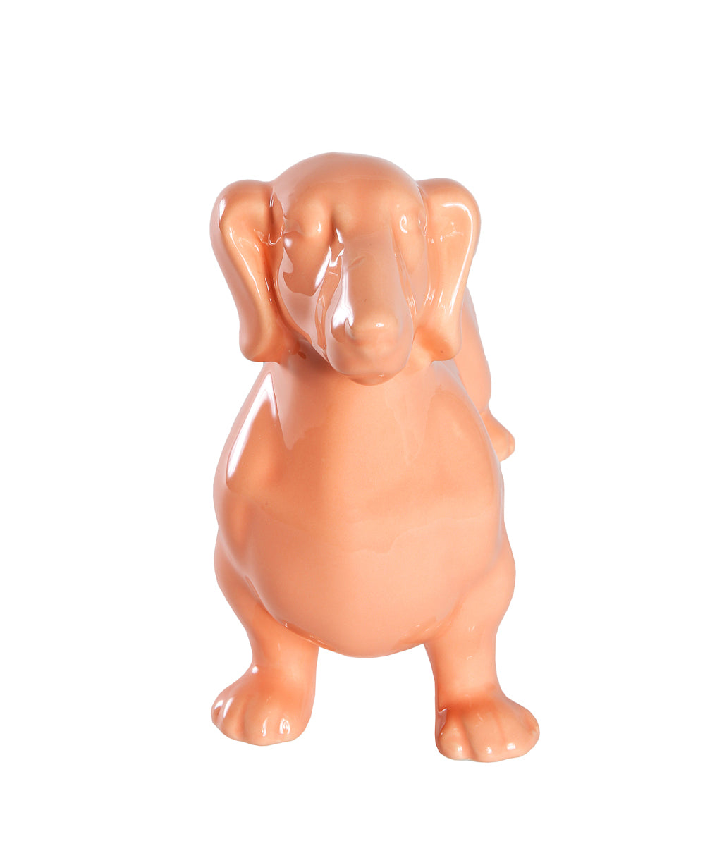 Standing Dachshund Ceramic Statue, Custom Pet Ceramic Statue