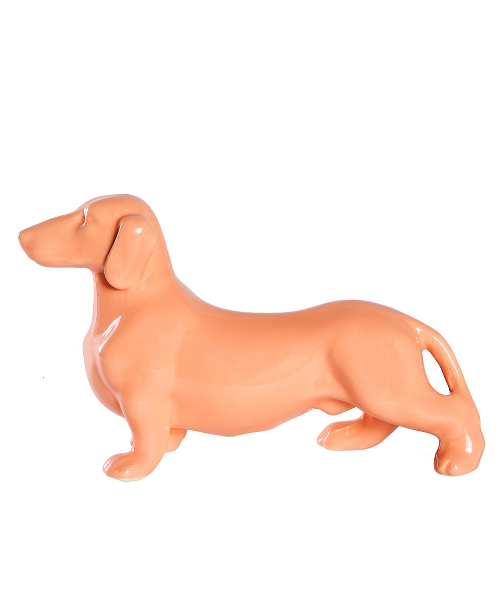 Standing Dachshund Ceramic Statue, Custom Pet Ceramic Statue