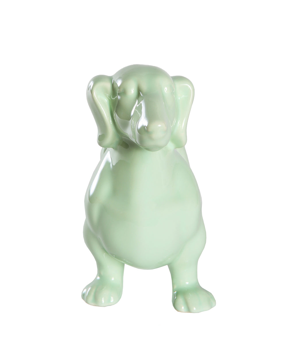 Standing Dachshund Ceramic Statue, Custom Pet Ceramic Statue