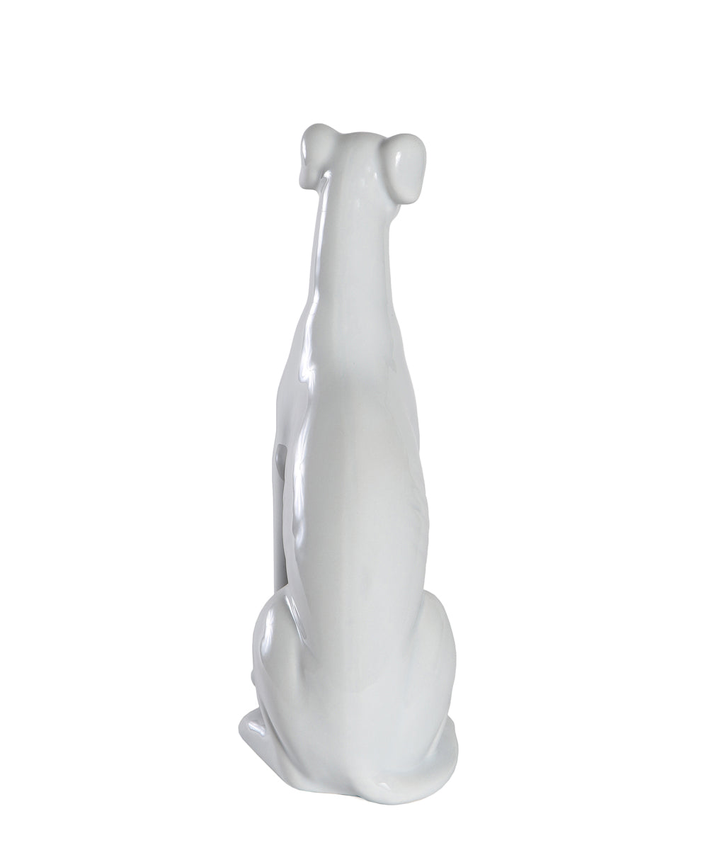 Sitting Greyhound Ceramic Pet Statue