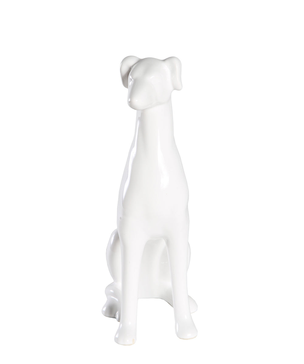 Sitting Greyhound Ceramic Pet Statue