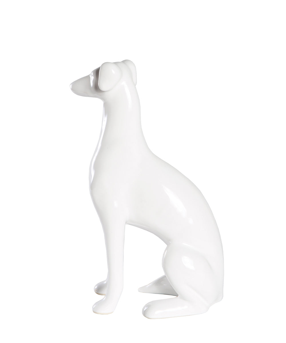 Sitting Greyhound Ceramic Pet Statue