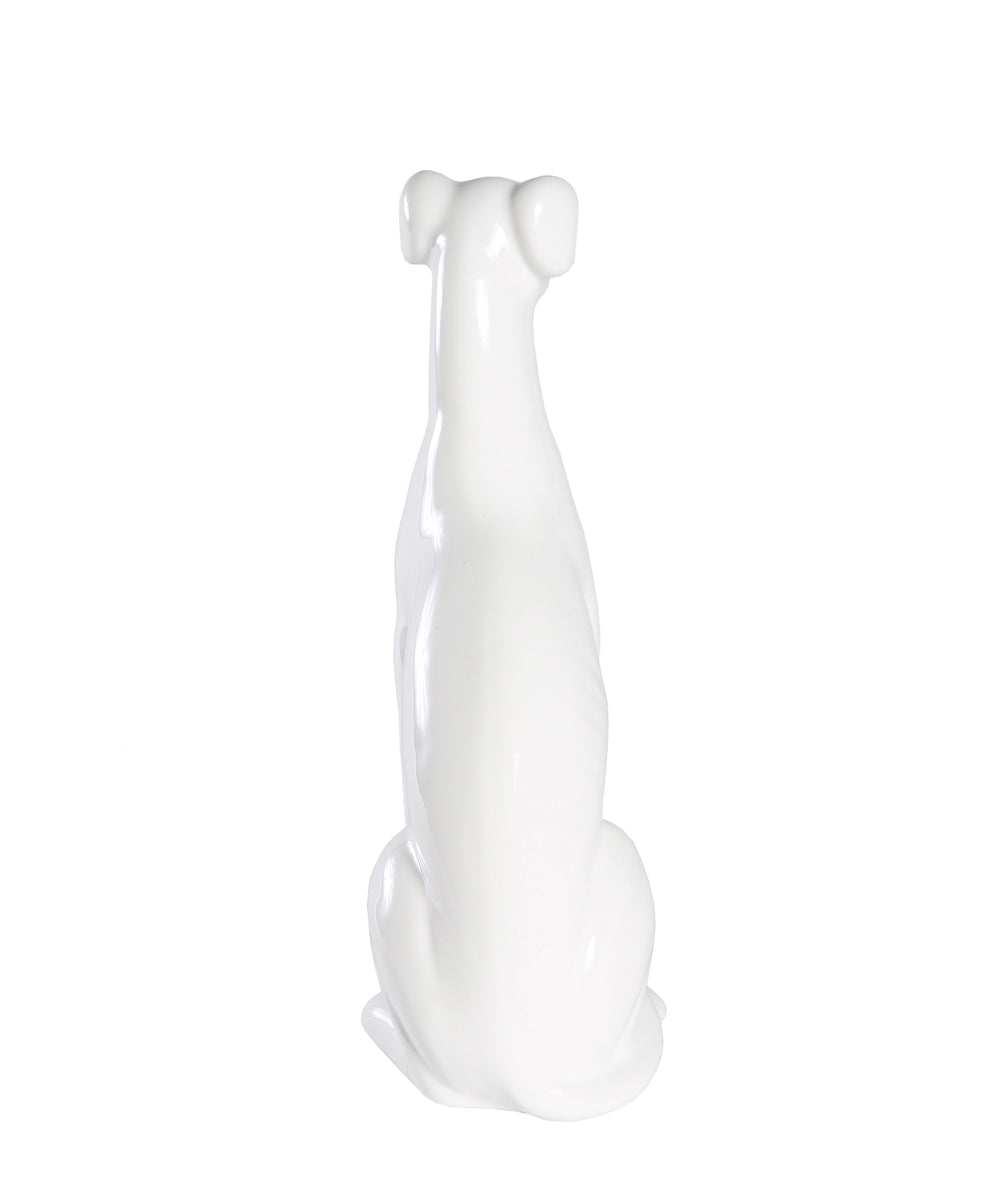 Sitting Greyhound Ceramic Pet Statue