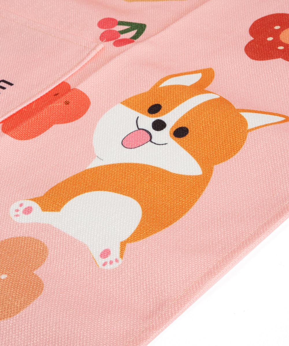 Super cute Unique Colorful Corgi with Fun Apron close up