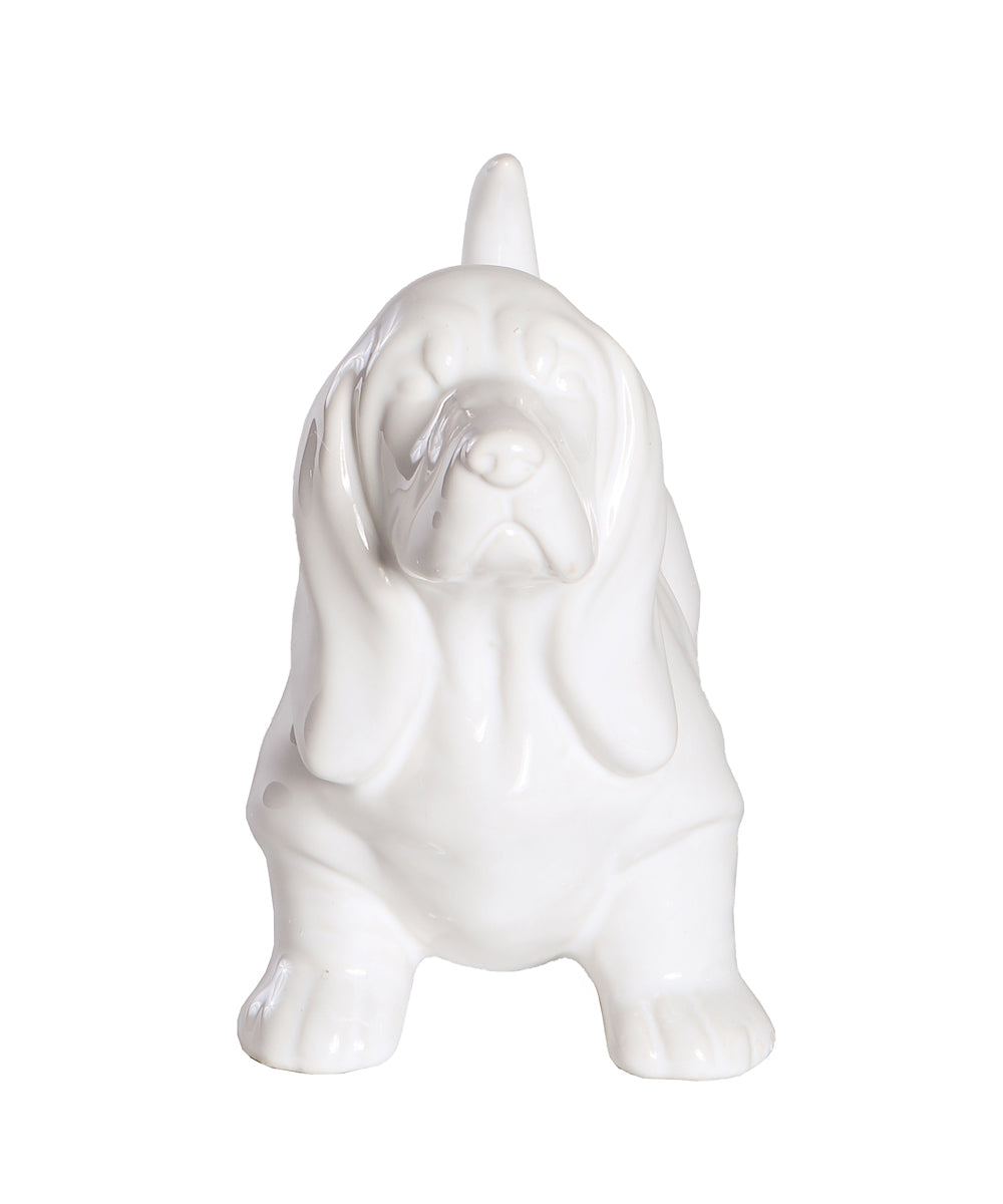Standing Basset Hound Ceramic Statue, Custom Pet Statue