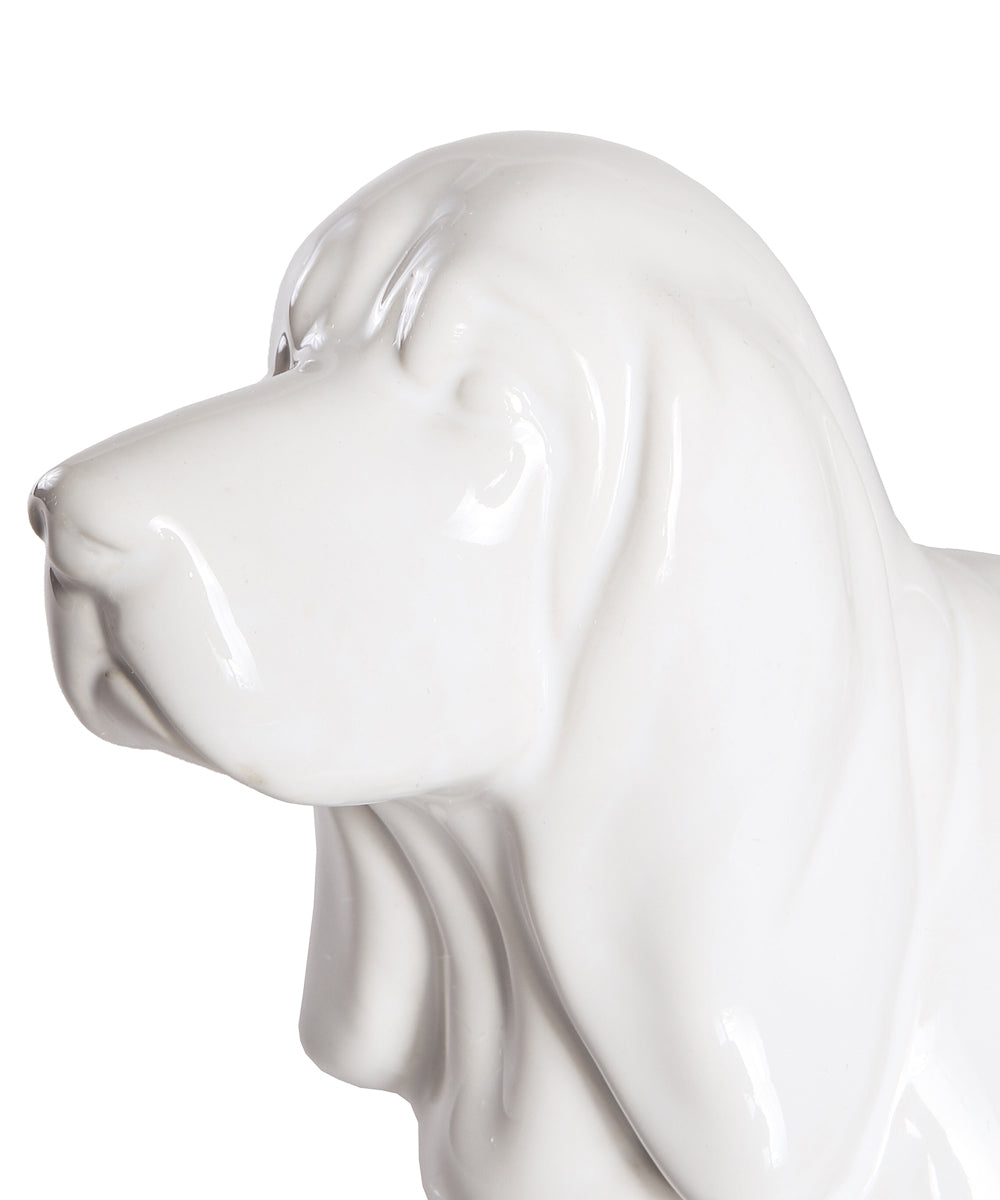 Standing Basset Hound Ceramic Statue, Custom Pet Statue