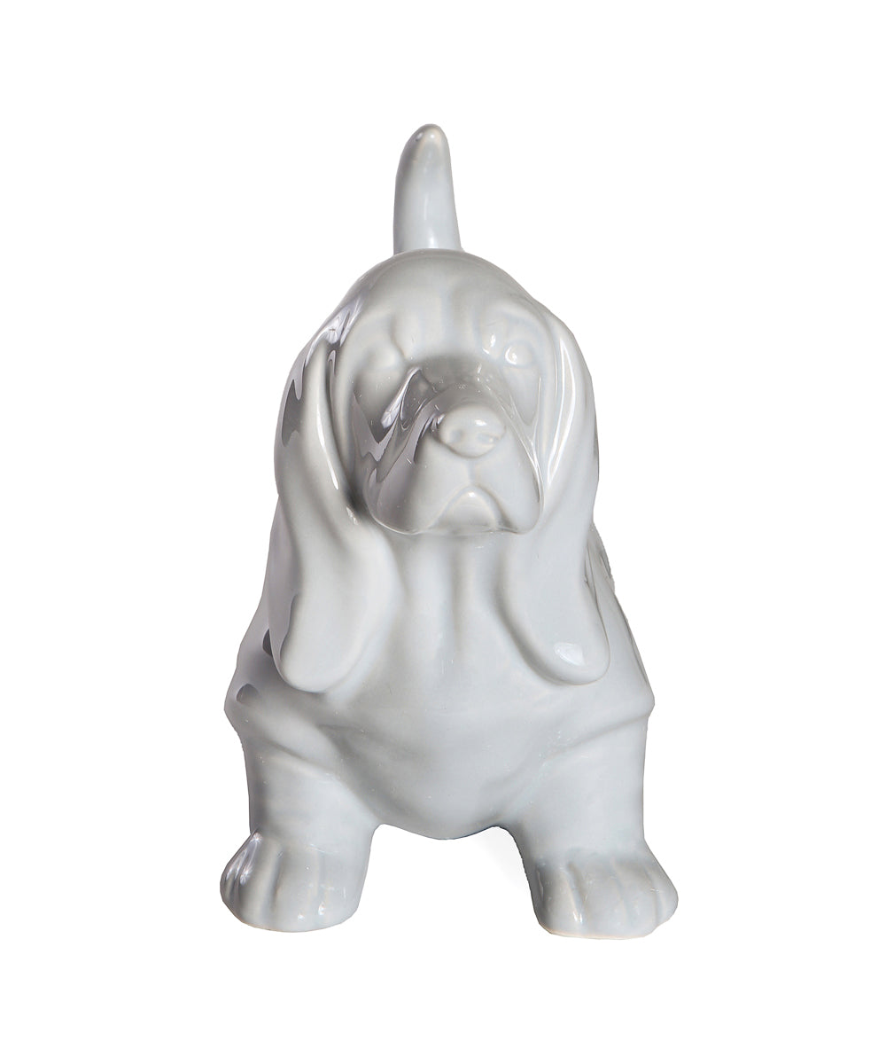 Standing Basset Hound Ceramic Statue, Custom Pet Statue