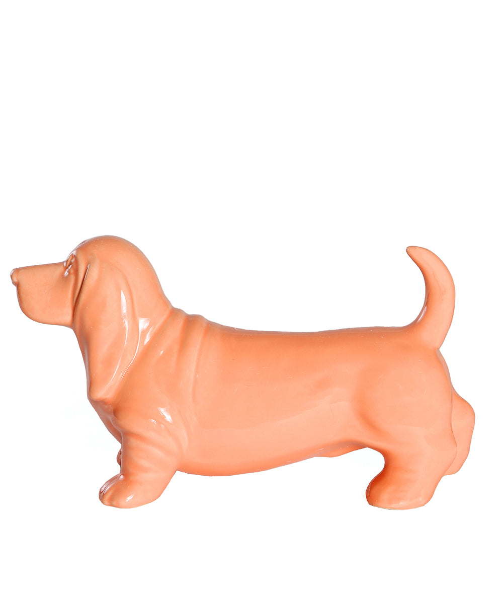 Standing Basset Hound Ceramic Statue, Custom Pet Statue