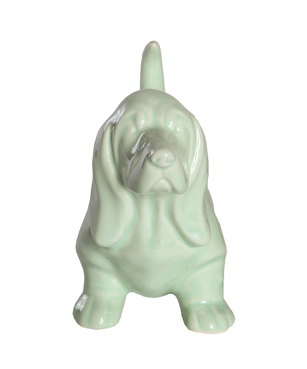 Standing Basset Hound Ceramic Statue, Custom Pet Statue
