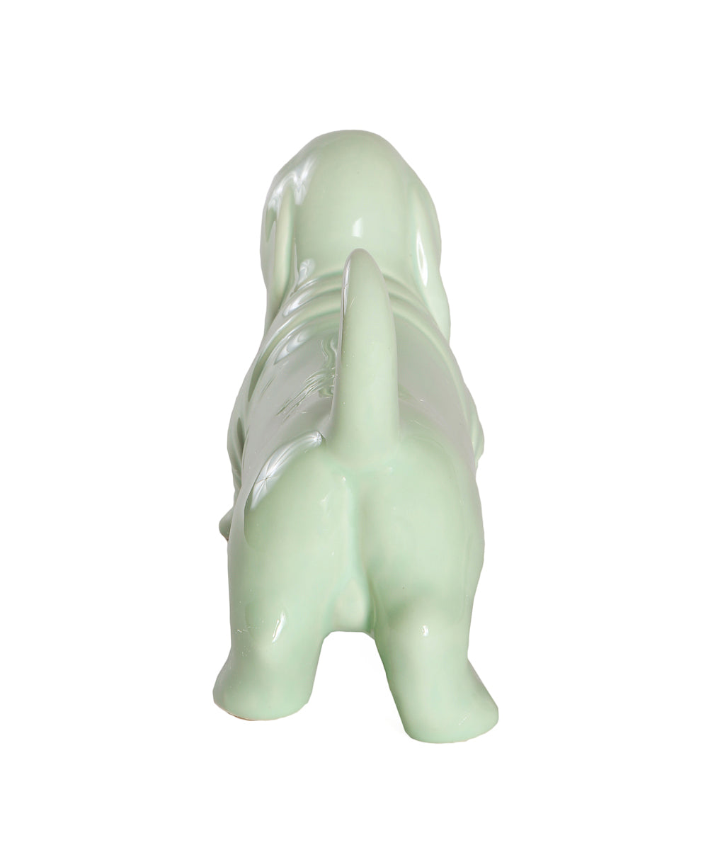 Standing Basset Hound Ceramic Statue, Custom Pet Statue